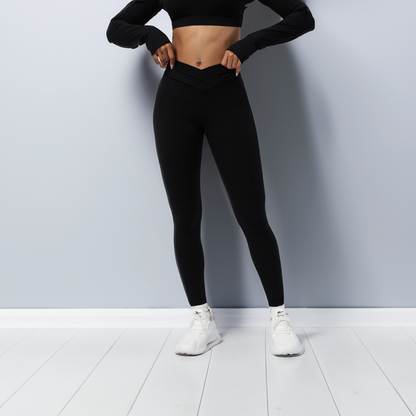 Crescent V-Cross Leggings - Hera Activewear